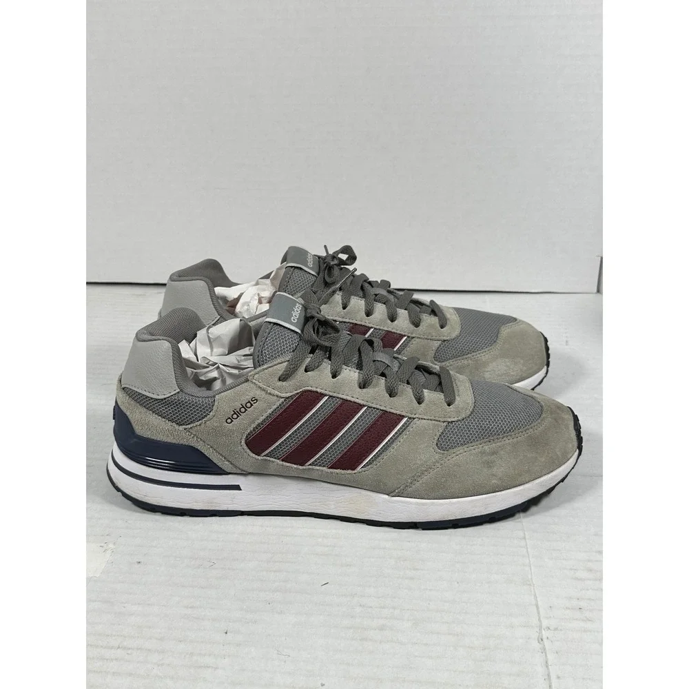 Adidas‎ 80s Sportwear Run Mens Size 12 Grey Burgundy ID1882 Retro Sneakers